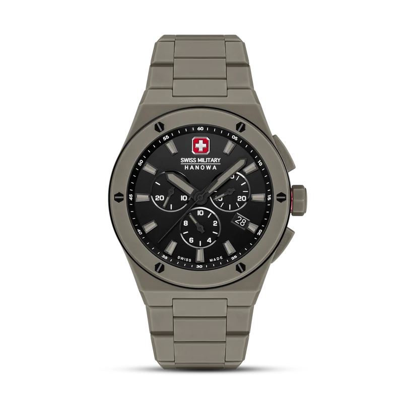 Swiss Military Hanowa Sidewinder Ceramic SMWGI0002280 Herren Armbanduhr Weiß • Chronograph • Keramikgehäuse