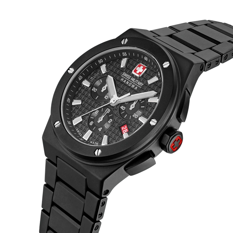 Swiss Military Hanowa Sidewinder Ceramic SMWGI0002280 Herren Armbanduhr Weiß • Chronograph • Keramikgehäuse