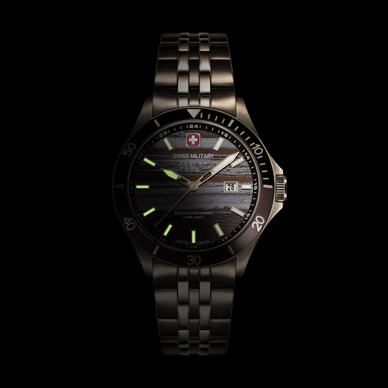 Swiss Military Hanowa Flagship Tiger Iron SMWGH0008310 Herrenuhr Beige • Saphirglas • Limitiert auf 500 Stück