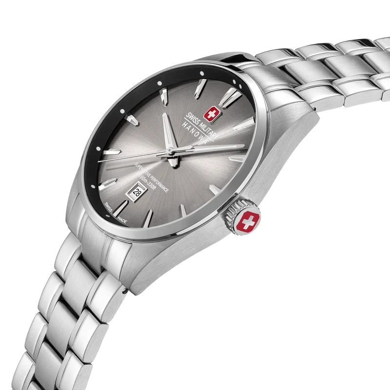 Swiss Military Hanowa Thunder SMWGH0007901 Herrenuhr Grau-Schwarz • Saphirglas • 10 ATM Wasserdicht