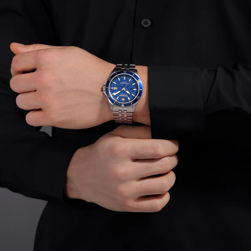 Swiss Military Hanowa Flagship Elements SMWGH0006701 Herren Armbanduhr Blau • Saphirglas • 10 ATM Wasserdicht
