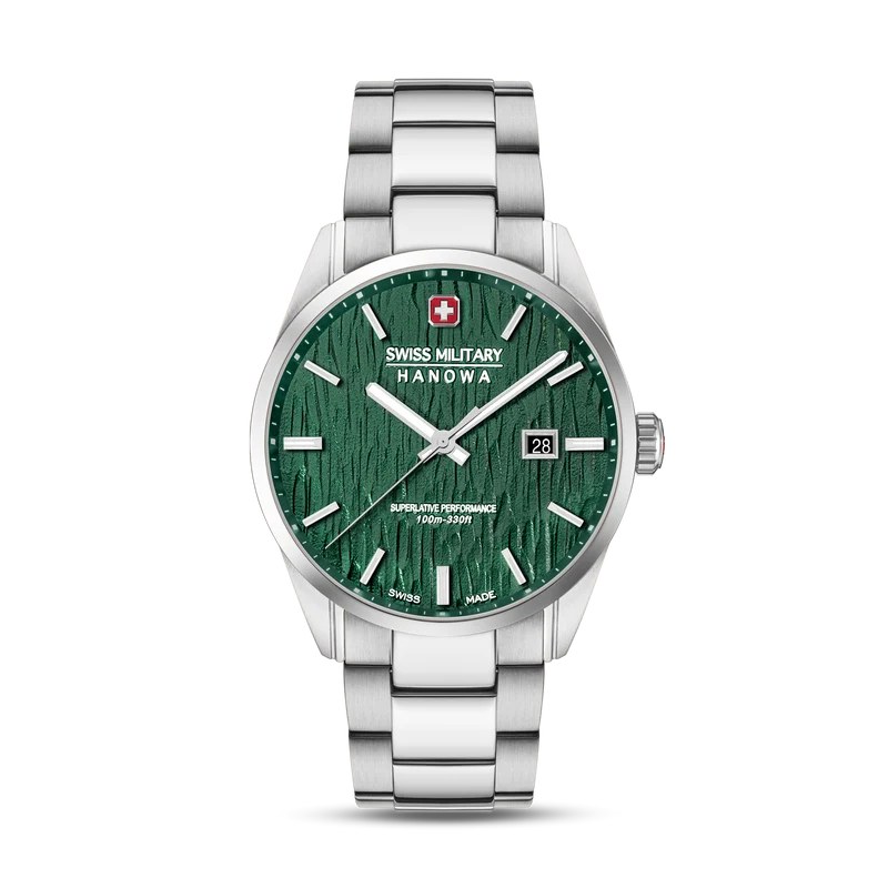 Swiss Military Hanowa Silver Fir SMWGH0006101 Herren Armbanduhr Grün • Saphirglas • 10 ATM Wasserdicht
