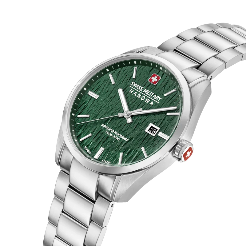 Swiss Military Hanowa Silver Fir SMWGH0006101 Herren Armbanduhr Grün • Saphirglas • 10 ATM Wasserdicht
