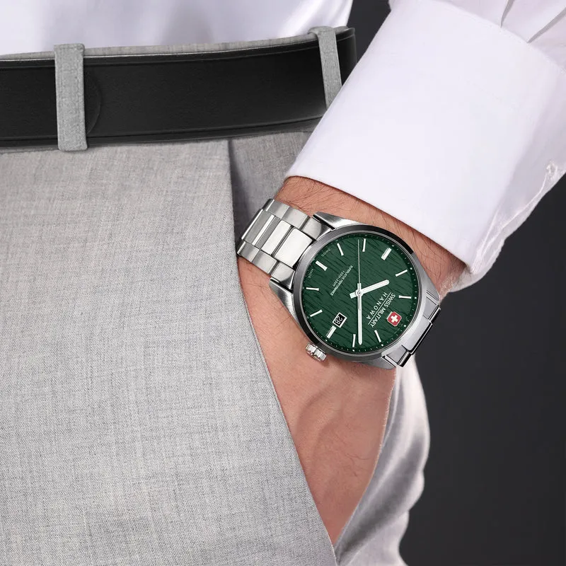 Swiss Military Hanowa Silver Fir SMWGH0006101 Herren Armbanduhr Grün • Saphirglas • 10 ATM Wasserdicht