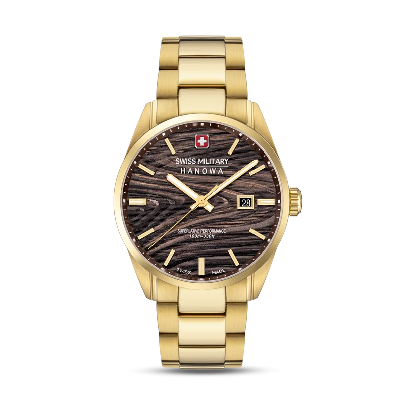 Swiss Military Hanowa Golden Beech SMWGH0006010 Herren • Saphirglas • Swiss Made Quarzwerk