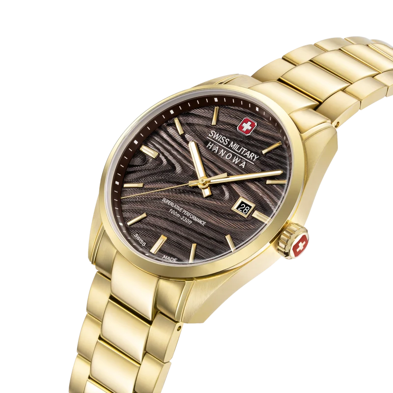 Swiss Military Hanowa Golden Beech SMWGH0006010 Herren • Saphirglas • Swiss Made Quarzwerk