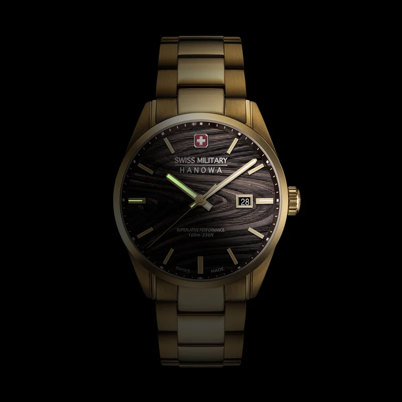 Swiss Military Hanowa Golden Beech SMWGH0006010 Herren • Saphirglas • Swiss Made Quarzwerk