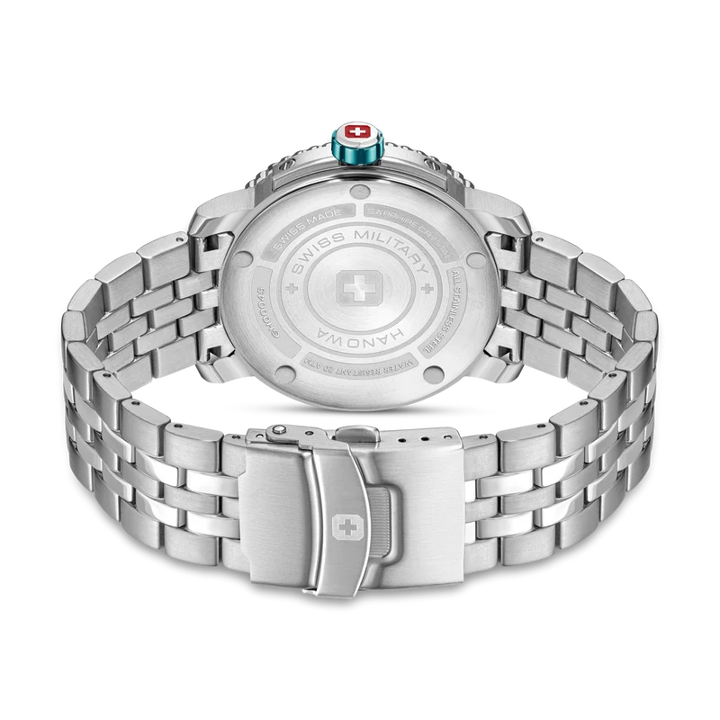 Swiss Military Hanowa Aqua SMWGH0004501 Herren Armbanduhr Blau/Grün • Saphirglas • 20 Bar Wasserdicht