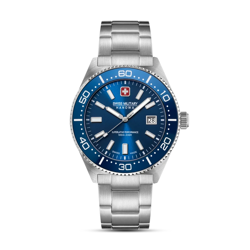 Swiss Military Hanowa Nomad SMWGH0004904 Herrenuhr Blau • Saphirglas mit AR-Beschichtung • 10 ATM Wasserdicht