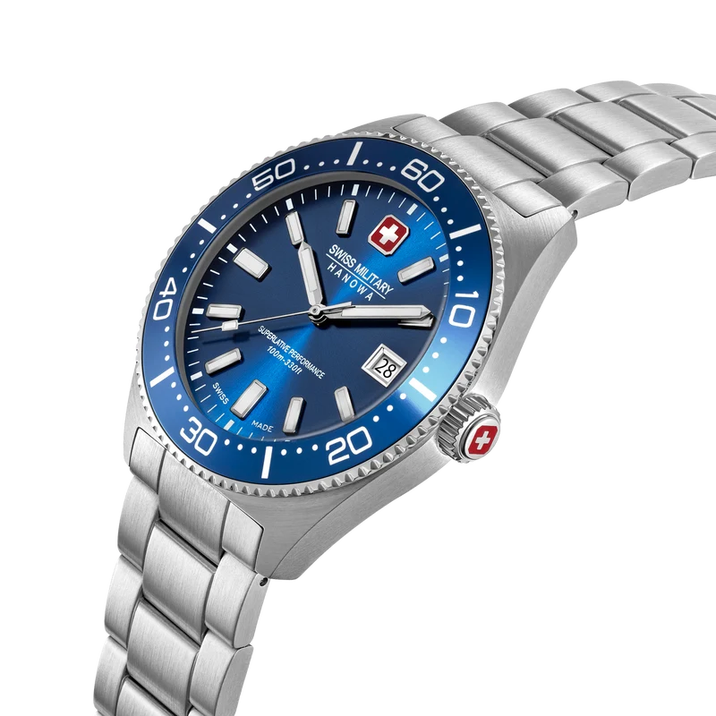 Swiss Military Hanowa Nomad SMWGH0004904 Herrenuhr Blau • Saphirglas mit AR-Beschichtung • 10 ATM Wasserdicht