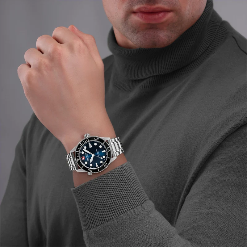 Swiss Military Hanowa Phoenix SMWGH0004001-SET Herrenuhr Blau • Saphirglas • 4-in-1 Set