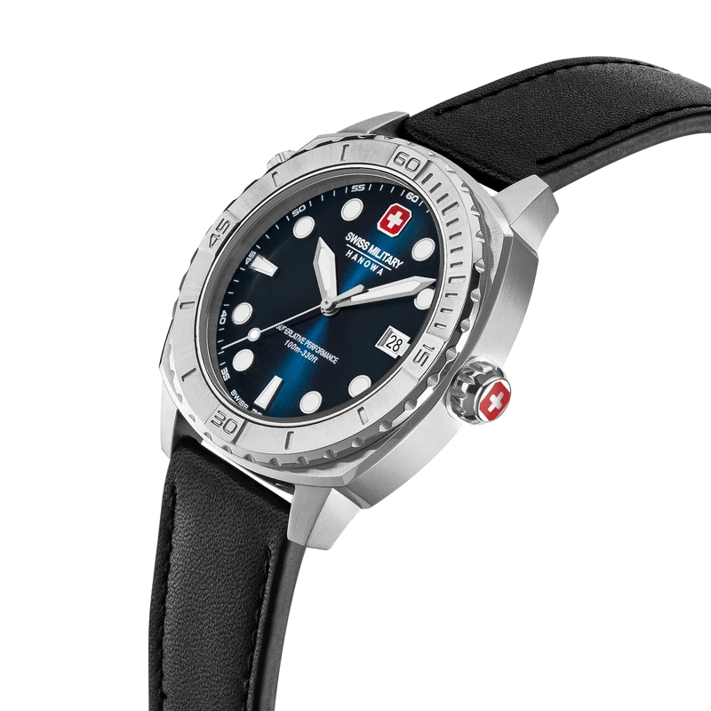 Swiss Military Hanowa Phoenix SMWGH0004001-SET Herrenuhr Blau • Saphirglas • 4-in-1 Set