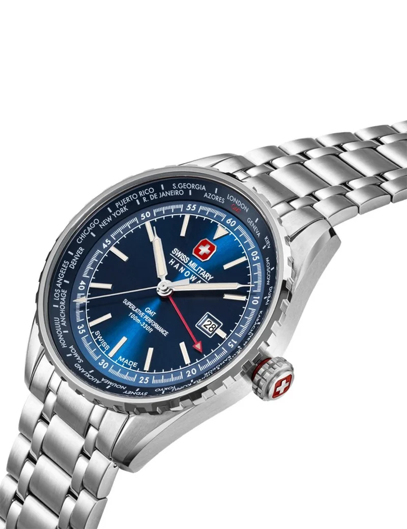 Swiss Military Hanowa Afterburn GMT SMWGH0003204 Herren • GMT Zweitzeitzone • 10 ATM Wasserdicht