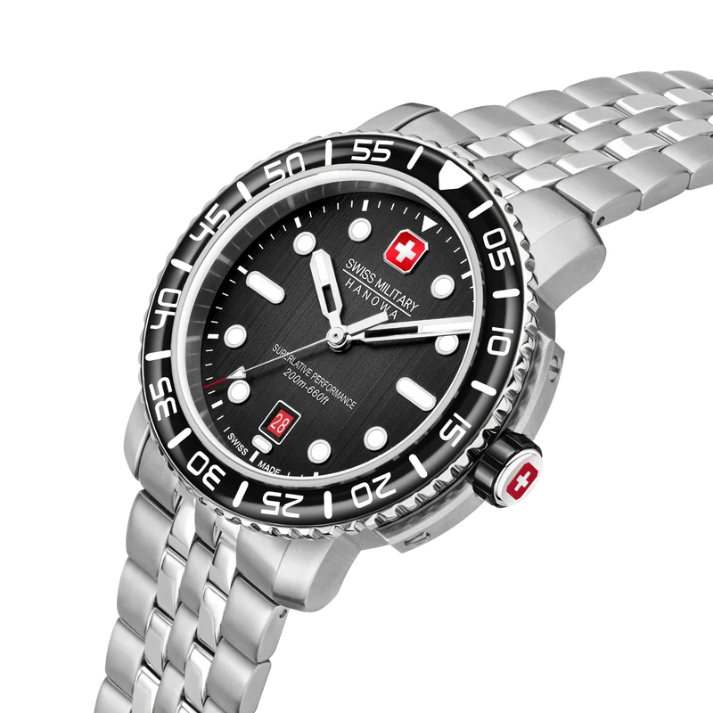Swiss Military Hanowa Black Marlin SMWGH0001702 Herren • Saphirglas • 20 Bar Wasserdicht
