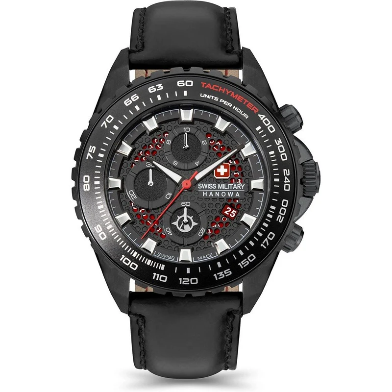 Swiss Military Hanowa Land SMWGC2102230 Herrenuhr Schwarz • Schweizer Quarzwerk • Chronograph