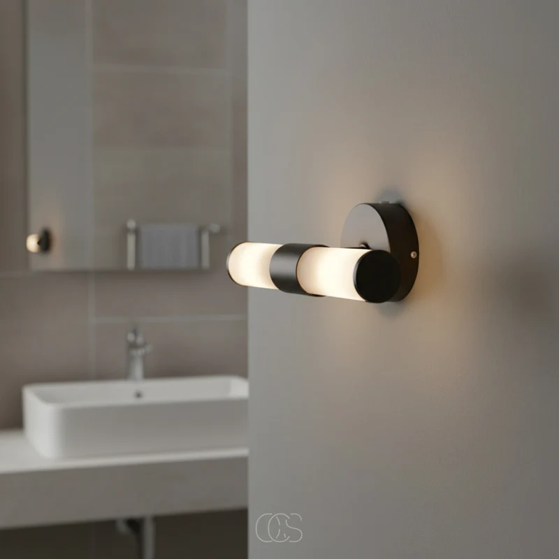 Wandlamp Badkamer Zwart Matglas Up Down LED Verlichting Sfeervol Minimalistisch Modern Design Interieur Wandverlichting | Sansoti