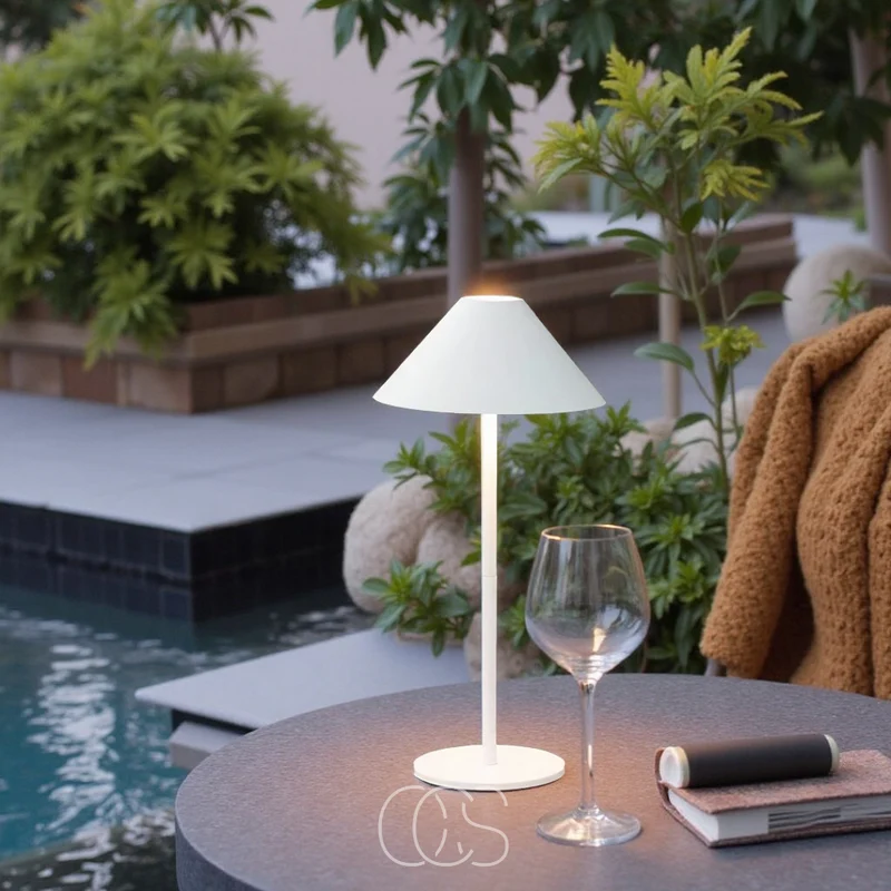 Draadloze LED Tafellamp Touch Dimbaar 20u Batterij IP54 Binnen Buiten Warm Wit 3000K Lantaarn Design | Sansoti