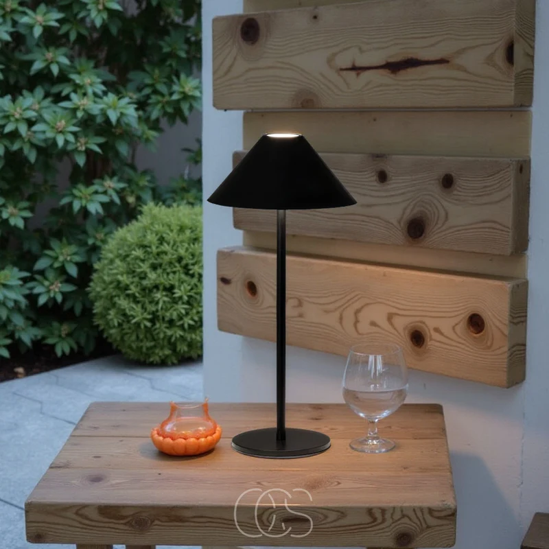 Draadloze LED Tafellamp Touch Dimbaar 20u Batterij IP54 Binnen Buiten Warm Wit 3000K Lantaarn Design | Sansoti