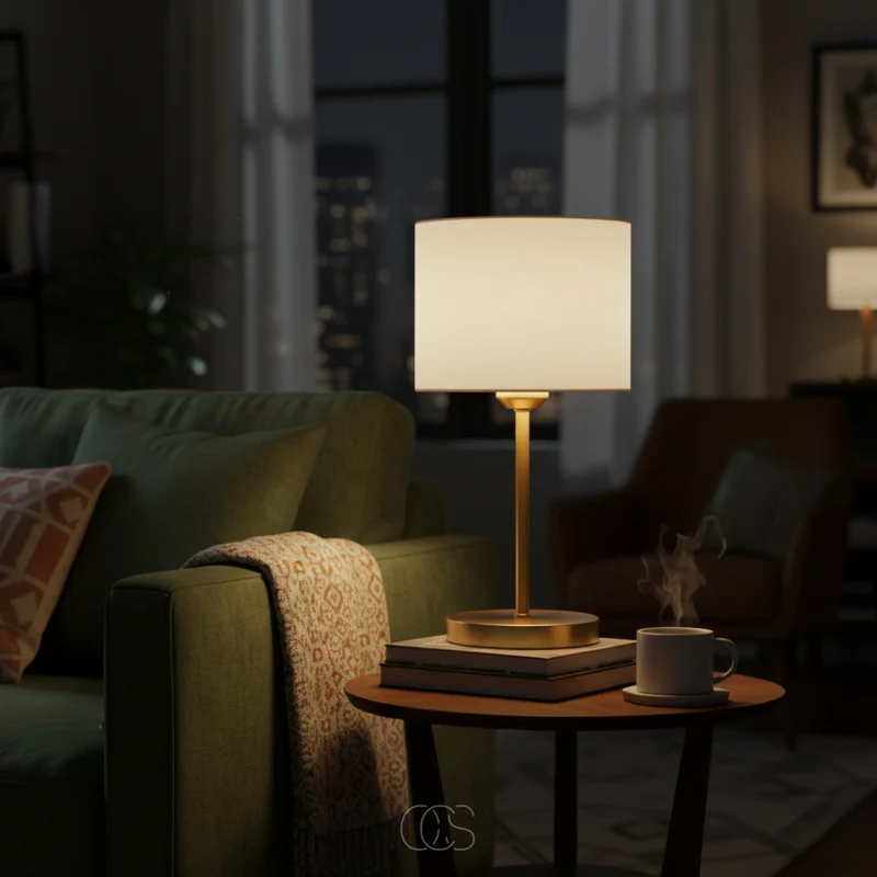 Tafelverlichting Metaal Textiel Gouden Afwerking Sfeerlamp Modern Interieur Woonkamer Slaapkamer Nachtkastje | Sansoti