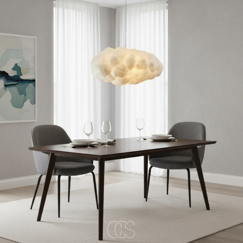Hanglamp Wolkvorm 30-80cm Warm Wit Licht E27 Plafondverlichting Eetkamer Woonkamer Slaapkamer Sfeerverlichting | Sansoti