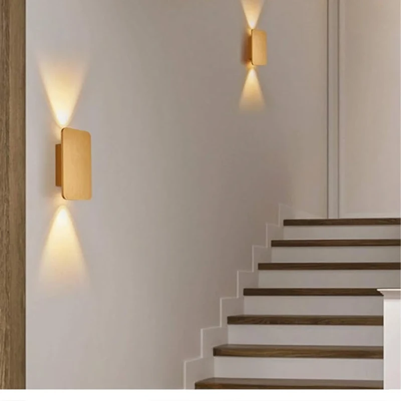 Wandlamp LED Houtlook Sfeerlicht Modern Design Slaapkamer Hal Woonkamer Accentverlichting Warm Licht | Sansoti