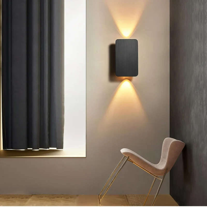 Wandlamp LED Houtlook Sfeerlicht Modern Design Slaapkamer Hal Woonkamer Accentverlichting Warm Licht | Sansoti
