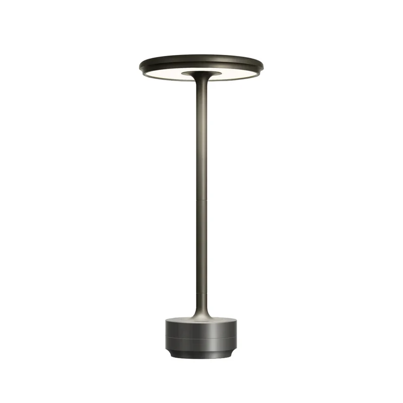 Oplaadbare LED Tafellamp 29cm Dimbaar 3 Lichtkleuren Draadloos Aluminium Touch Verlichting Binnen Buiten | Sansoti