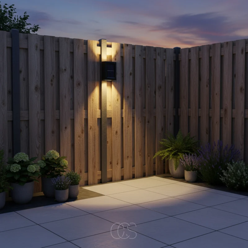 Zonne Buitenwandlamp met Schemersensor IP65 Waterdicht Warm Licht voor Tuin Oprit Balkon Schutting Terras | Sansoti