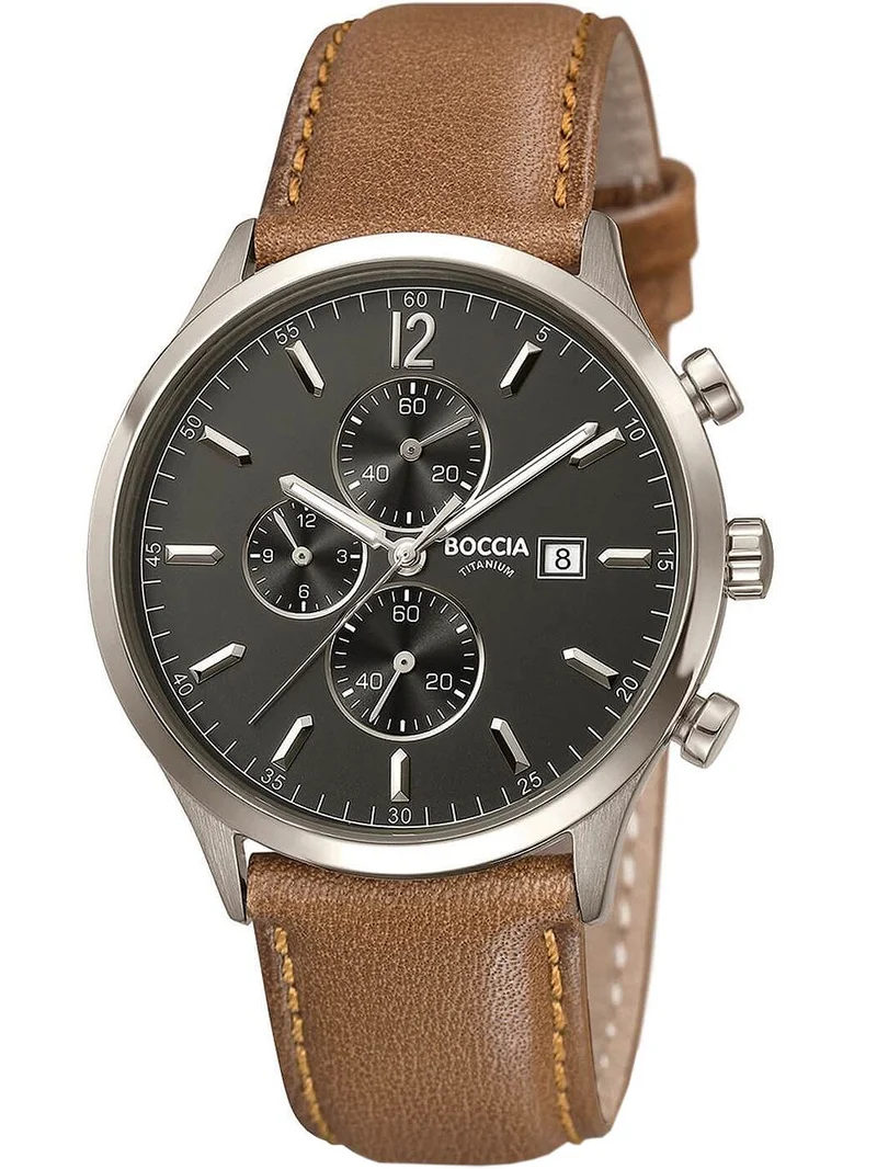Boccia Titanium 3753-04 Herren Chronograph • Titan-Gehäuse • Mineralglas