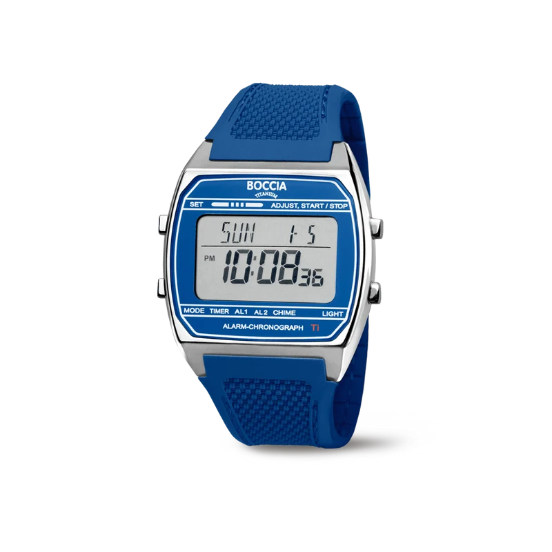 Boccia 3738-02 Herren Armbanduhr • Digitaler Chronograph • Titan