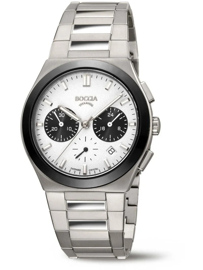 Boccia 3736-01 Herren Armbanduhr • Saphirglas • Titan-Chronograph