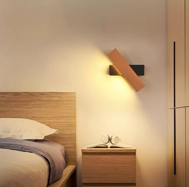 Draaibare Aluminium Wandlamp LED 21-31cm Zwart Wit Minimalistisch Design voor Woonkamer Slaapkamer Hal | Sansoti