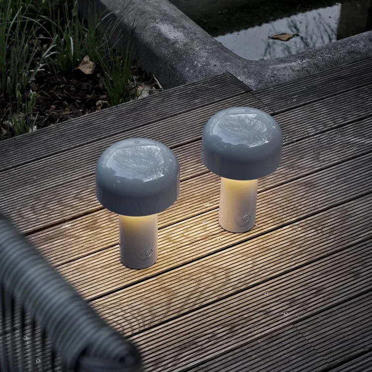 Paddenstoel Tafellamp Oplaadbaar | Draadloze LED Sfeerverlichting met Dimfunctie voor Binnen & Buiten | Sansoti