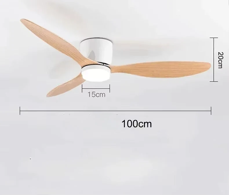 Plafondventilator met Verlichting en Afstandsbediening 106cm Diameter LED Lamp Ventilator voor Woonkamer | Sansoti