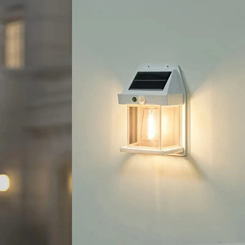 Solar Buitenlamp met Bewegingssensor 3W LED IP44 Waterdicht Wandlamp voor Tuin Terras Balkon Oprit Verlichting | Sansoti