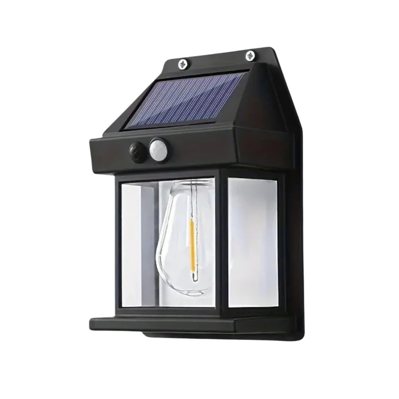 Solar Buitenlamp met Bewegingssensor 3W LED IP44 Waterdicht Wandlamp voor Tuin Terras Balkon Oprit Verlichting | Sansoti