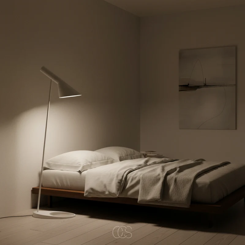 Staande Leeslamp met Kantelbare Kap 130cm Wit Zwart Scandinavisch Design voor Woonkamer Slaapkamer Leeshoek | Sansoti