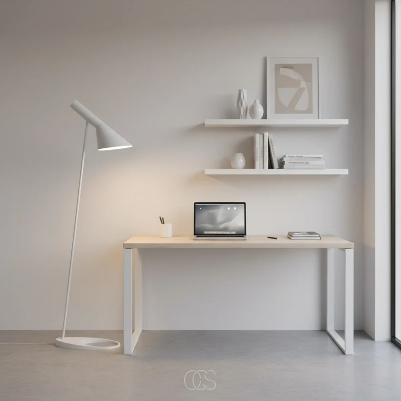 Staande Leeslamp met Kantelbare Kap 130cm Wit Zwart Scandinavisch Design voor Woonkamer Slaapkamer Leeshoek | Sansoti