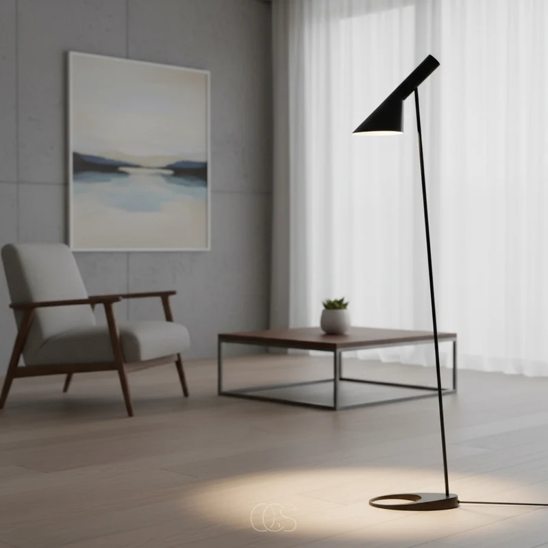 Staande Leeslamp met Kantelbare Kap 130cm Wit Zwart Scandinavisch Design voor Woonkamer Slaapkamer Leeshoek | Sansoti