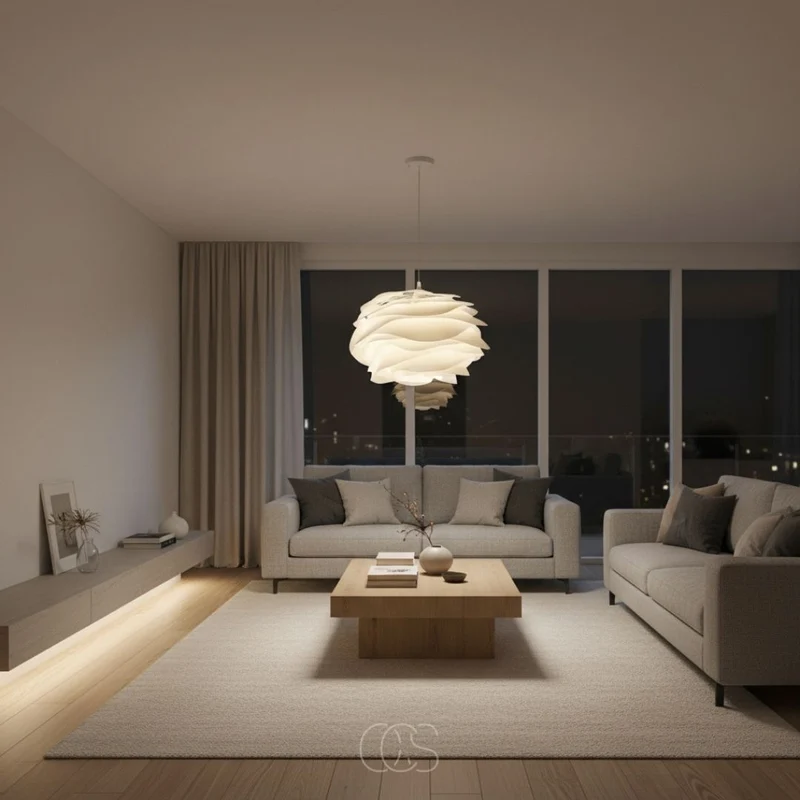 Bloembladhanglamp Wit 43cm E27 Diffuus Licht Woonkamer Slaapkamer Eetkamer Sfeerverlichting Modern Design Binnen | Sansoti