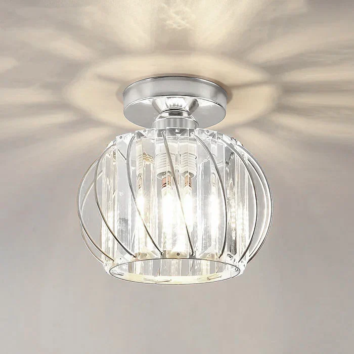 Glazen Plafondlamp Ø23cm Glas Metaal E27 Fitting Modern Scandinavisch Design Verlichting Hal Slaapkamer Gang | Sansoti