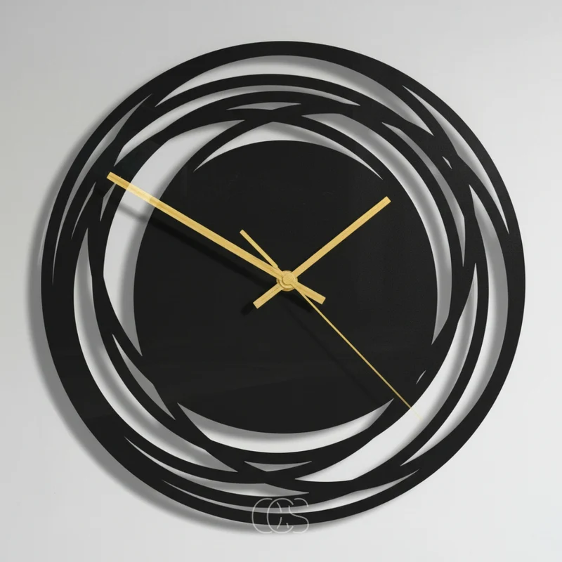Stille Wandklok 30cm Zwart Quartz Uurwerk Modern Minimalistisch Interieur Woonkamer Slaapkamer Kantoor | Sansoti