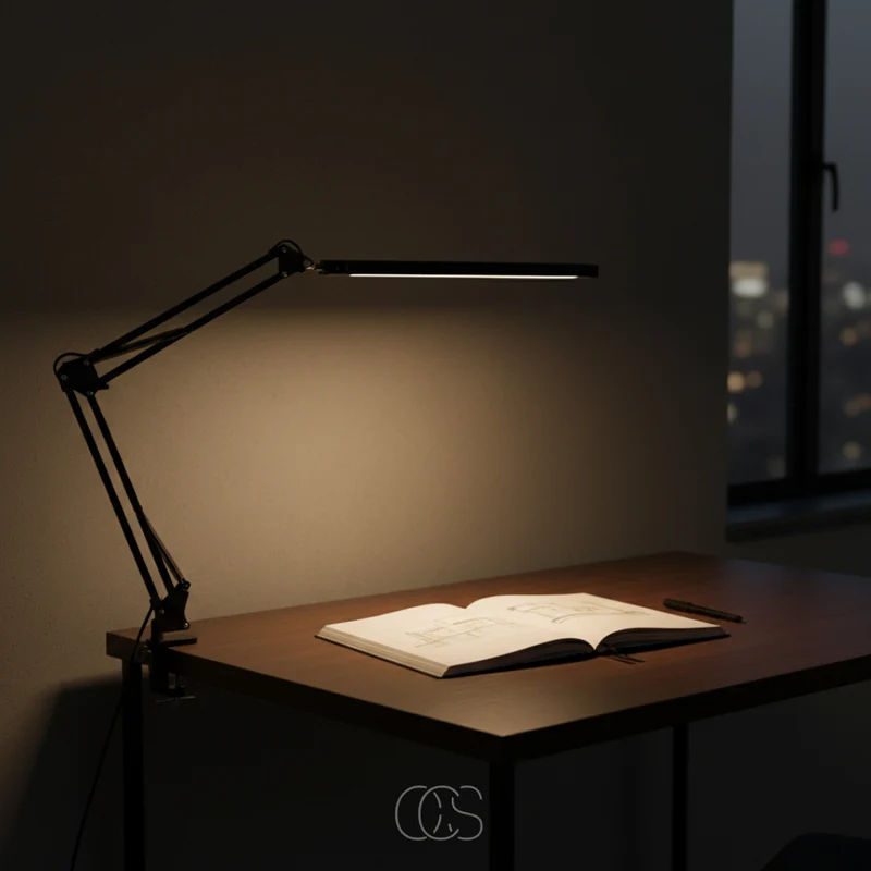 Bureaulamp LED met Klem Dimbaar Zwart 360° Flexibele Arm Oogvriendelijk Werkverlichting Tafellamp Studeerlamp | Sansoti