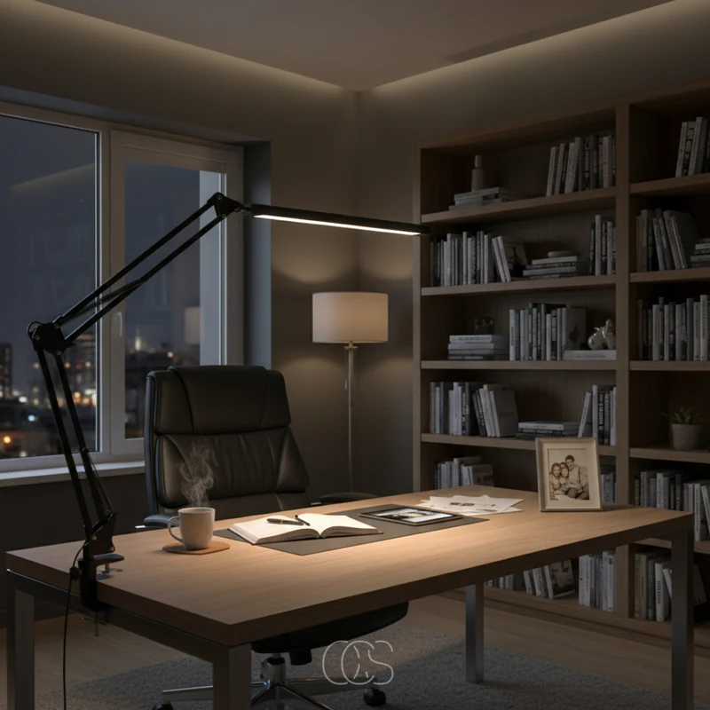 Bureaulamp LED met Klem Dimbaar Zwart 360° Flexibele Arm Oogvriendelijk Werkverlichting Tafellamp Studeerlamp | Sansoti