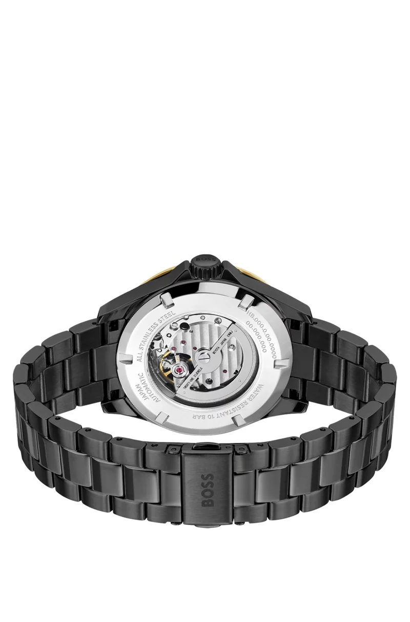 BOSS Troper 1514203 Herren Armbanduhr • Japanisches Automatikwerk • Vergoldete Akzente