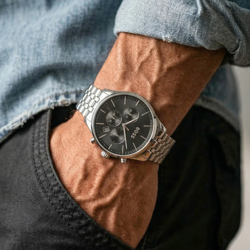 BOSS Avery 1514157 Herren Armbanduhr • Chronograph • Mineralglas