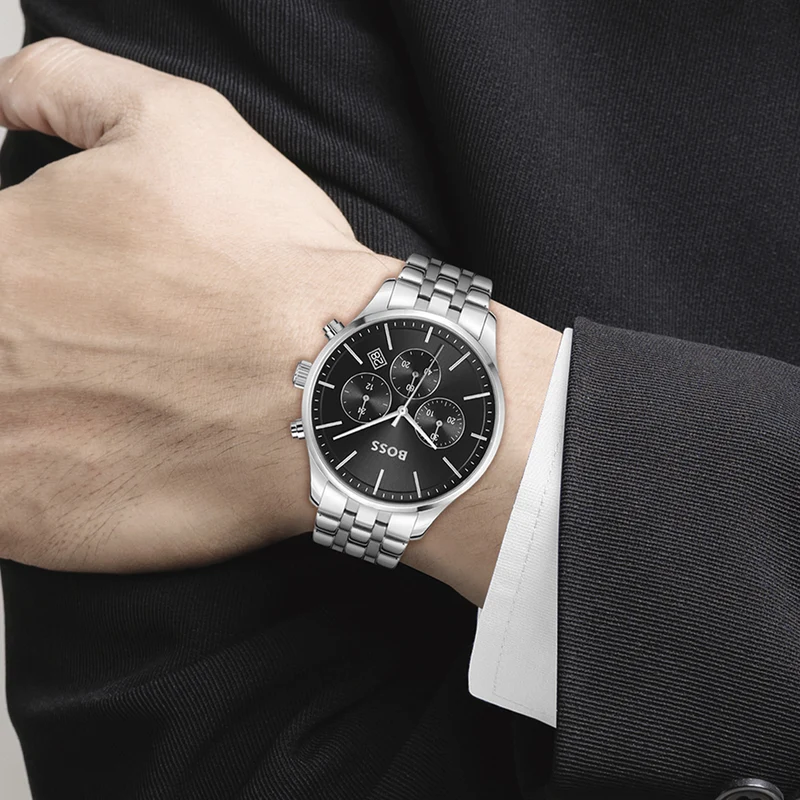 BOSS Avery 1514157 Herren Armbanduhr • Chronograph • Mineralglas