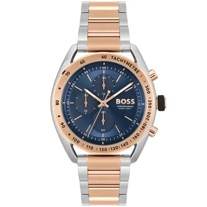 BOSS Center Court 1514026 Herren Armbanduhr Blau • Chronograph • Bicolor-Gliederarmband