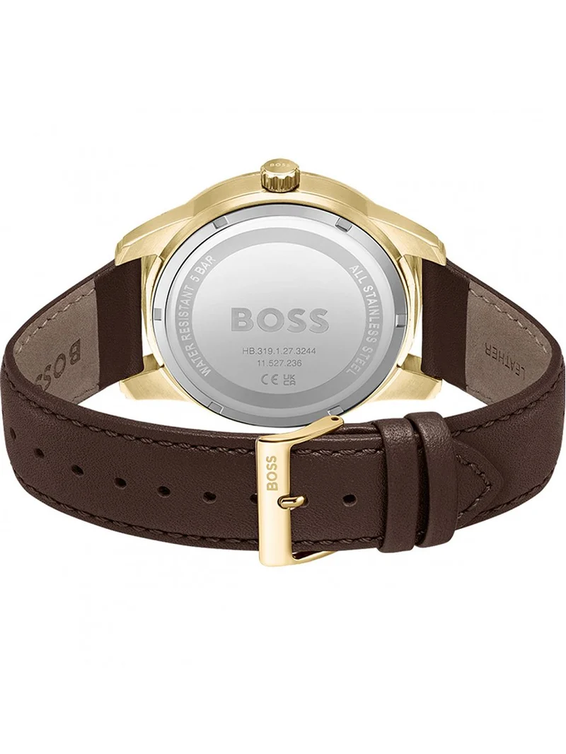 BOSS Sophio 1513956 Herrenuhr Gold • Gelbgold IP Edelstahl • Multifunktions-Quarzwerk