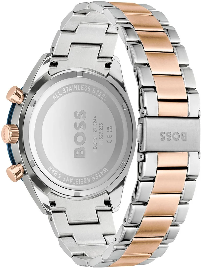 BOSS Santiago 1513937 Herrenuhr Blau • Chronograph • Mineralglas